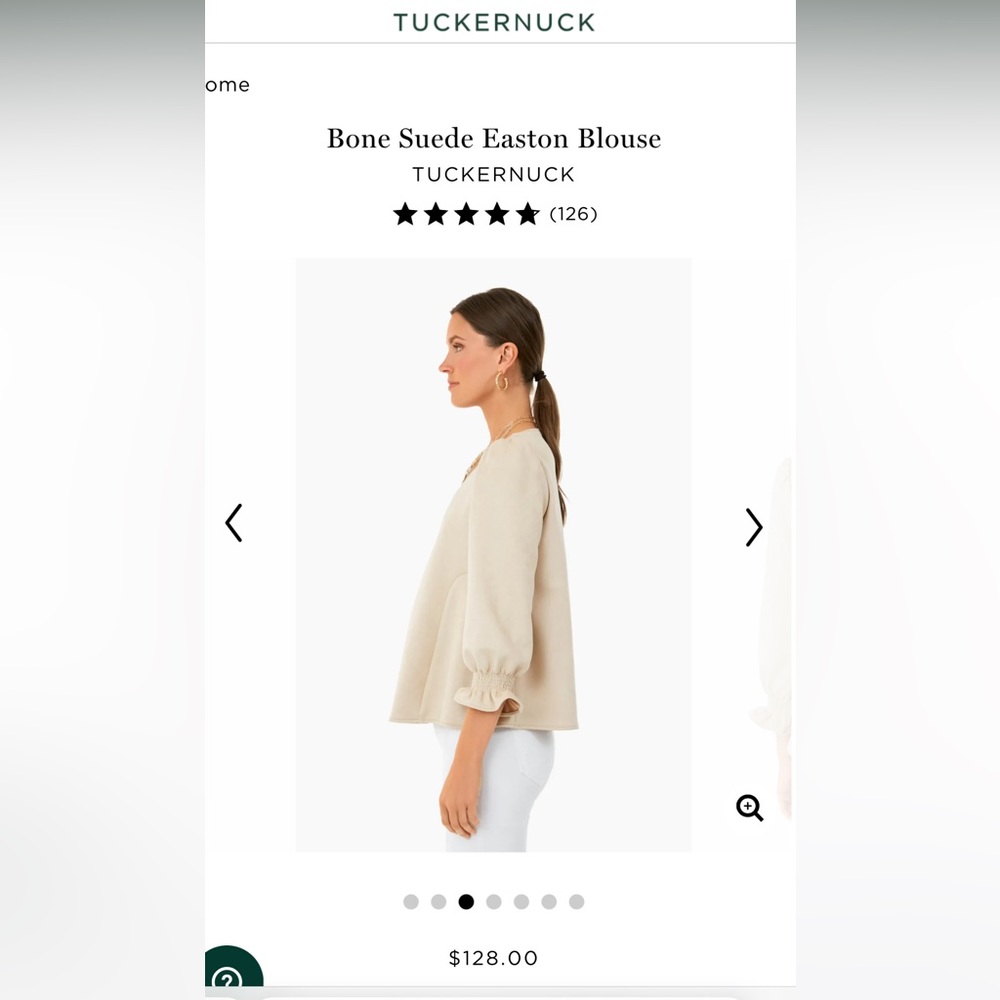 Tuckernuck Bone Suede Easton blouse size: L